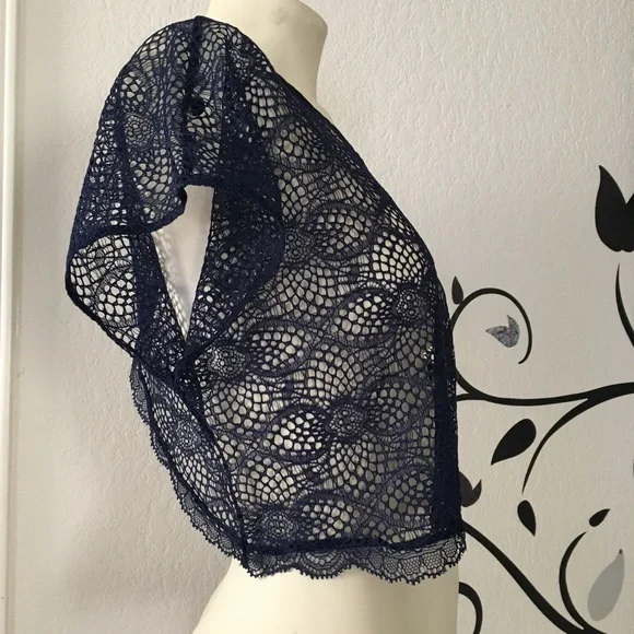 Navy blueVictoria’s Secret crochet lace be… - Picture 4 of 13